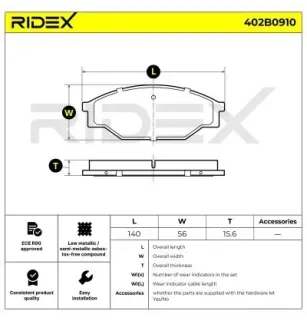 Plaquettes de frein pour NISSAN, TOYOTA, VW- J0446535020, J0446535320 J0449135200