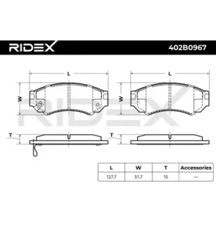 Plaquettes de frein pour NISSAN- 4106054C86 4106054C87