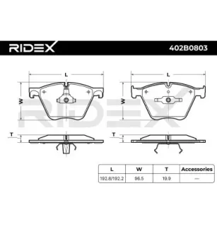 Plaquettes de frein pour BMW, ROLLS-ROYCE- 34116775330 34116799870