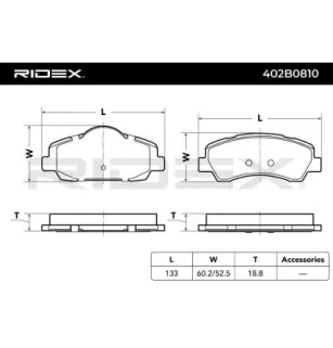 Plaquettes de frein pour CITROËN, PEUGEOT- 1608691380, 1610699280, 1619790580 1647863480