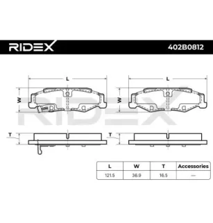 Plaquettes de frein pour CADILLAC, CHEVROLET- 12530688 88955501