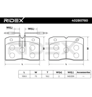 Plaquettes de frein pour ALFA ROMEO, FIAT, IVECO RENAULT- 7701349255