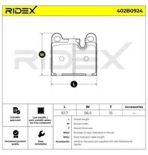 Plaquettes de frein pour BMW, PORSCHE- 90135196322, 90135196325, 90135299700, 91135193800, 91135290300