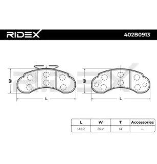 Plaquettes de frein pour MERCEDES-BENZ PUCH- 6014208720
