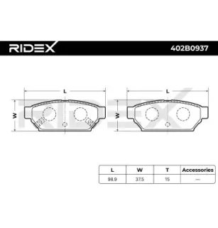 Plaquettes de frein pour MITSUBISHI NISSAN- AY060MT007