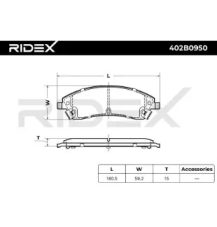 Plaquettes de frein pour CADILLAC- 18047988, 18047994 88967243