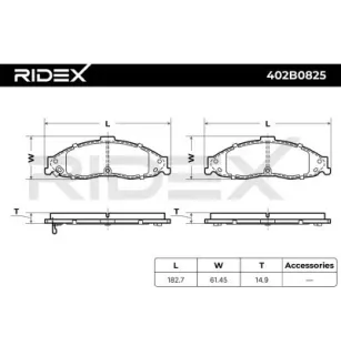 Plaquettes de frein pour CHEVROLET PONTIAC- 12519999