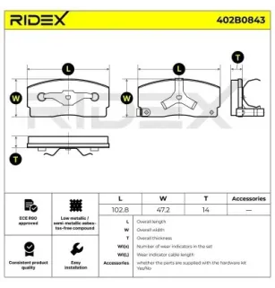 Plaquettes de frein pour DAIHATSU HONDA- 45022SG9V00