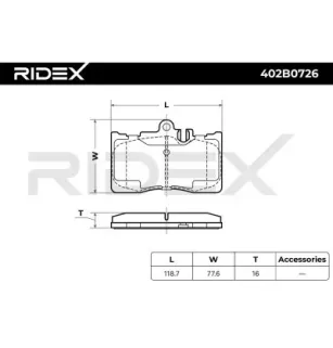 Plaquettes de frein pour LEXUS, TOYOTA- 044650W030, 044650W060 0446550170