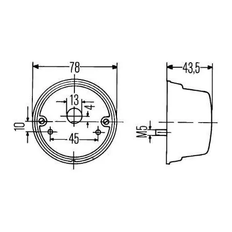 Feu clignotant 12 volts Hella 2BE 001 259-061