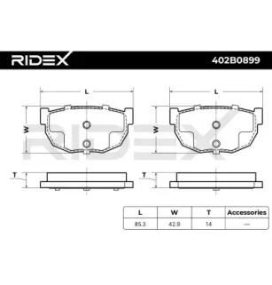 Plaquettes de frein pour NISSAN- 4406001P90, 4406007P91, 4406033F90, 4406035F90, 4406035F91, 4406053F92, 440609V590