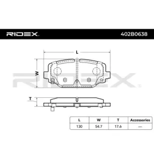 Plaquettes de frein pour AUDI, CHRYSLER, DODGE, FIAT, LANCIA, SEAT, SKODA, VW- 7B0698451B, 7B0698451F 7B0698451H