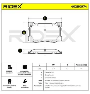 Plaquettes de frein pour GENESIS, HYUNDAI KIA- 581013TA50
