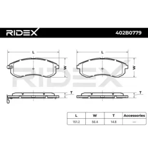 Plaquettes de frein pour MITSUBISHI- DBP511126, MN102622, MN105622, MR527564 MR977365