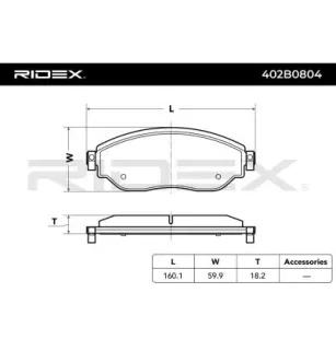 Plaquettes de frein pour FIAT, INFINITI, NISSAN, OPEL, RENAULT, VAUXHALL- 4423332, 95518304, 95518893 95527599