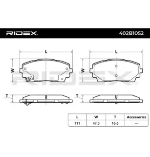 Plaquettes de frein pour HYUNDAI, KIA- 581011YA10, 581011YA40, 581011YA45, 581011YA00, 581011YA30, 581011YA31, 581011YA35