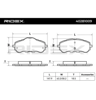Plaquettes de frein pour CITROËN, OPEL, PEUGEOT, TOYOTA VAUXHALL- 1678168180