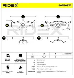 Plaquettes de frein pour SUZUKI- 5520061880000, 5520082810, 5520082811, 5520082820, 5520082830, 5520082830000
