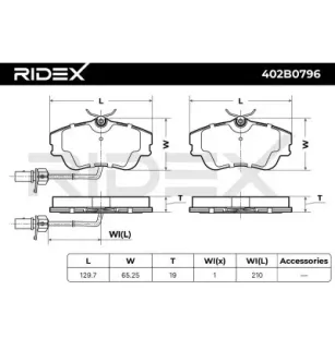Plaquettes de frein pour VW- 7D0698151B 7D0698151G