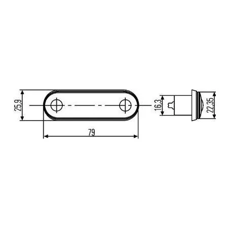 Feu d'encombrement Hella 2XA 959 790-401