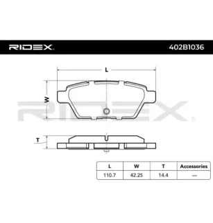 Plaquettes de frein pour FORD, FORD USA, MAZDA- GPYA2643ZC, GPYA2648ZD, GPYB2643Z GPYB2648Z