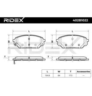 Plaquettes de frein pour HYUNDAI- 581013JA00, 581013JA01, 581013JA50 S581013JA50