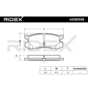 Plaquettes de frein pour FORD, FORD USA, MAZDA- 1U0C2648Z, G0YG2648Z, G2112648Z, GJ2526980B, GJ2526990B, GJ252648ZA