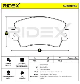 Plaquettes de frein pour RENAULT- 7701200980, 7701201113, 7701201153, 7701201534, 7701202044, 7701202709, 7701204593