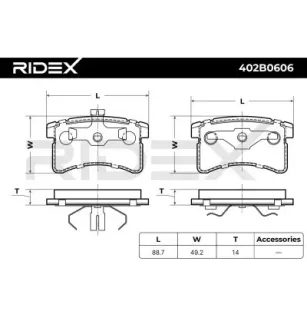 Plaquettes de frein pour DAIHATSU NISSAN- AY040KE008