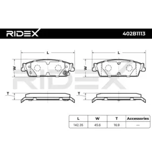 Plaquettes de frein pour CADILLAC, CHEVROLET, GMC- 15792633, 15945636 25949454