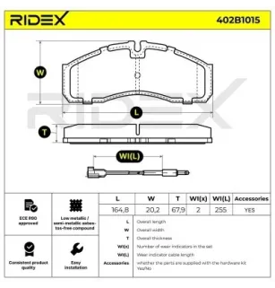 Plaquettes de frein pour IVECO, NISSAN RENAULT- 5001844748