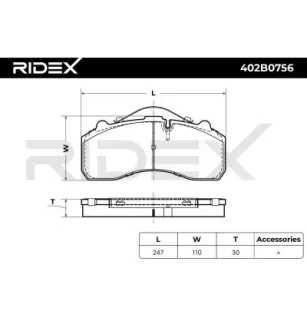 Plaquettes de frein pour BOVA, BPW, DAF, EVOBUS, IRISBUS, IVECO, SAF, SCANIA, SETRA, SMB, VOLVO- 0004214310 0004214310?