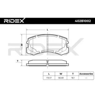 Plaquettes de frein pour MITSUBISHI- MN116604, MR569224, MR569225, MR569233 MZ690185