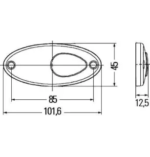 Feu latéral orange led Hella 2PS 964 295-051