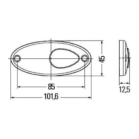 Feu latéral orange led Hella 2PS 964 295-051