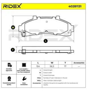 Plaquettes de frein pour FORD, FORD USA, MAZDA- U0Y93323ZA, U0Y93328Z ZZR049280A