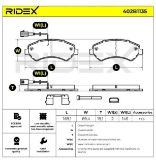 Plaquettes de frein pour CITROËN, FIAT, OPEL, PEUGEOT VAUXHALL- 1673603580