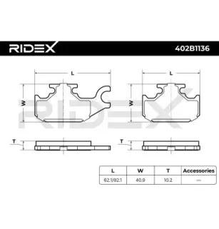 Plaquettes de frein pour RENAULT- 410607103R 410607828R