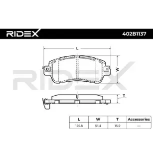 Plaquettes de frein pour MAZDA, NISSAN, SCION TOYOTA- 04465WB001
