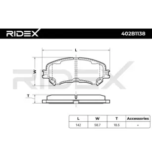 Plaquettes de frein pour RENAULT- 410606124R, 410606808R 7711946205