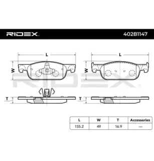 Plaquettes de frein pour DACIA, RENAULT- 410604682R 410605536R