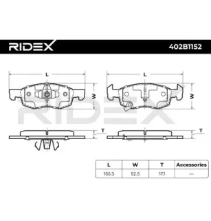 Plaquettes de frein pour GENERAL MOTORS, OPEL VAUXHALL- 95524972