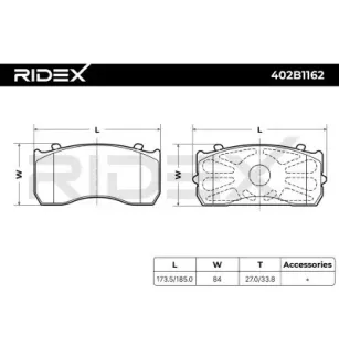 Plaquettes de frein pour KRONE, MAN, MERCEDES-BENZ- 0034201220, 0034206620, 0034207220