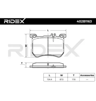 Plaquettes de frein pour MERCEDES-BENZ- 0064204920, 0064209720