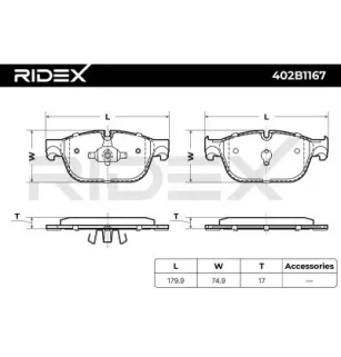 Plaquettes de frein pour CITROËN, DS, PEUGEOT- 1610104080, 1611839380 1617272580
