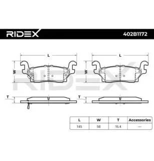 Plaquettes de frein pour HUMMER- 15240812 19208132