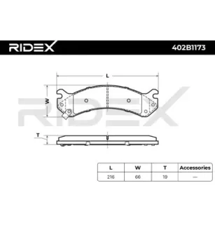 Plaquettes de frein pour CHEVROLET, GENERAL MOTORS HUMMER- 18041762