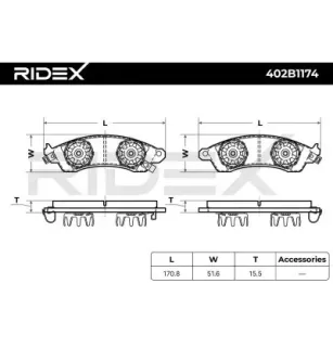 Plaquettes de frein pour CHEVROLET, FORD, FORD USA PONTIAC- 10104485