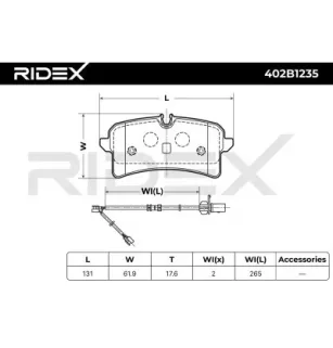 Plaquettes de frein pour AUDI, BENTLEY, PORSCHE, VAG- 4H0698451E, 4H0698451F, 4H0698451H 4H6698451