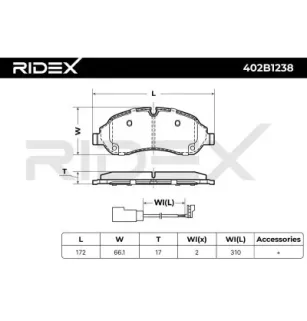 Plaquettes de frein pour FORD- 1824121, 1829400, 1840479, 1916326, 2005987, 2006028, 2325323, 2391870, 2511669